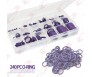 240 Pc Car Air Conditioning O Rings Seal Coupling Assortment Kit Purple O-Ring